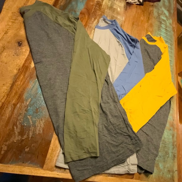 George Men's Long Sleeve Tees in Gray, Blue, and Yellow - Picture 4 of 4